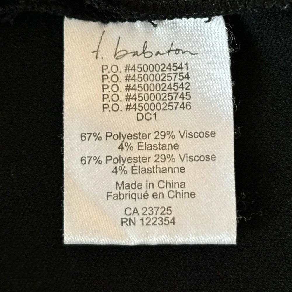Aritzia t. babaton Blouse Sz XS Short Sleeve  Black EUC - Picture 10 of 13